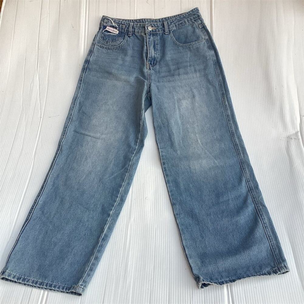 DAZY Women's High-Rise Wide Leg Jeans Blue‎ Size L